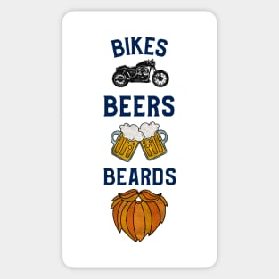 Bikes beers beards funny biker Sticker